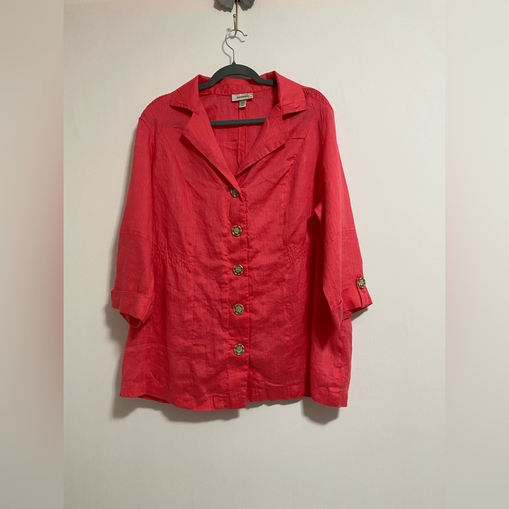 Dressbarn Vibrant Red Blouse